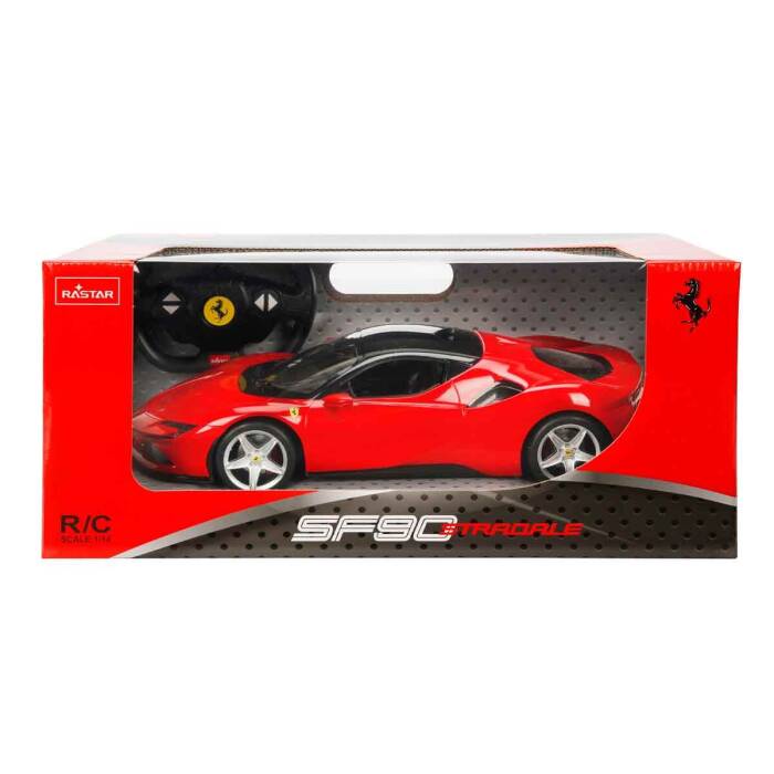 1:14 Ferrari SF90 Stradale Işıklı Uzaktan Kumandalı Araba 34 Cm Kırmızı - 6