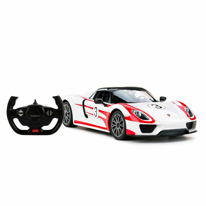 1:14 Uzaktan Kumandalı Porsche 918 Spyder Weissach Işıklı Araba 32 cm. - 7