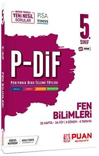 5. Sınıf Fen Bilimleri P-DiF Periyodik Ders İzleme Föyleri Puan Yayınları - 1