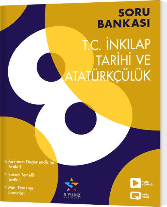 5 Yıldız Yayınları 8. Sınıf İnkılap Tarihi Ve Atatürkçülük Soru Bankası - 1