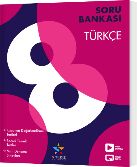 5 Yıldız Yayınları Türkçe Soru Bankası 8. Sınıf - 1