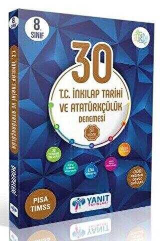 8. Sınıf T.C. İnkılap Tarihi ve Atatürkçülük 30 lu Branş Denemesi Yanıt Yayınları - 1