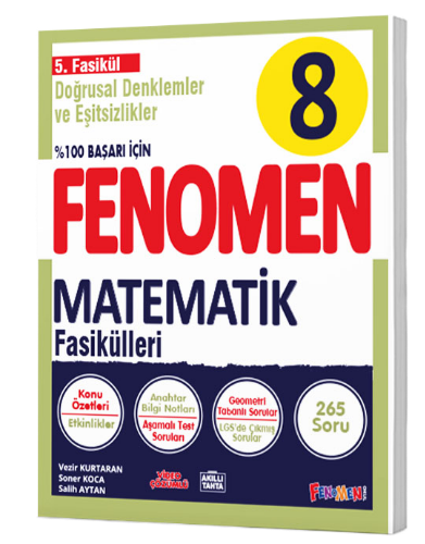 Fenomen Okul Yayınları 8. Sınıf Doğrusal ve Eşitsizlikler Fenomen 5. Fasikülü - 1