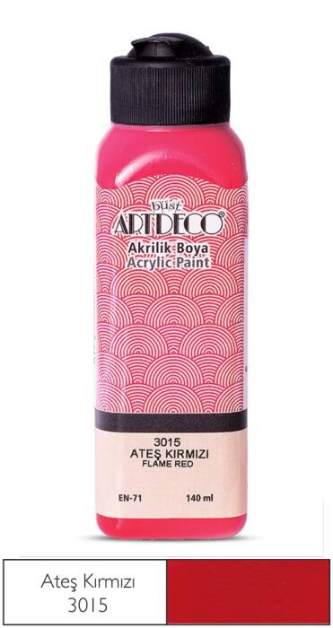 Artdeco Akrilik Boya 140 ML Ateş Kırmızı 070R-3015 - 1