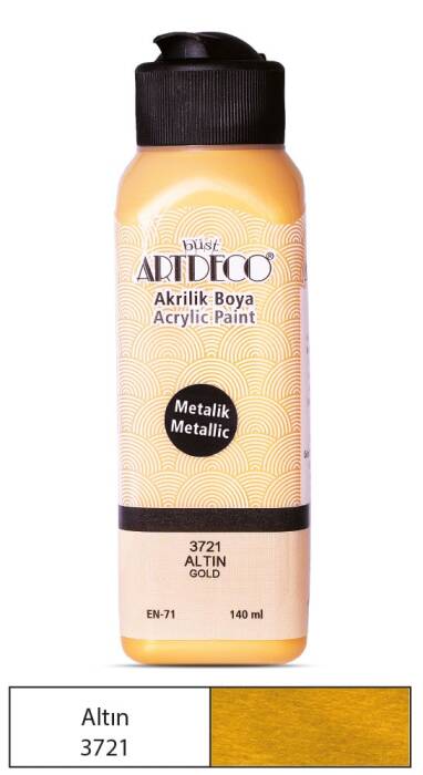 Artdeco Akrilik Boya 140 ML Metalik Altın 071R-3721 - 1