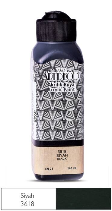 Artdeco Akrilik Boya 140 Ml Siyah 3618 - 1