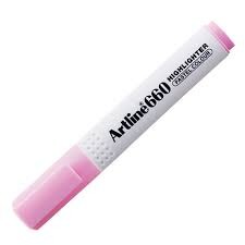 Artline 660 Fosforlu Kalem Pastel Pembe - Artline