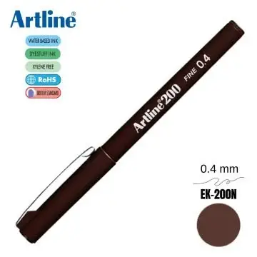 Artline Fineliner 0.4 Mm Koyu Kahverengi EK-200N - 1