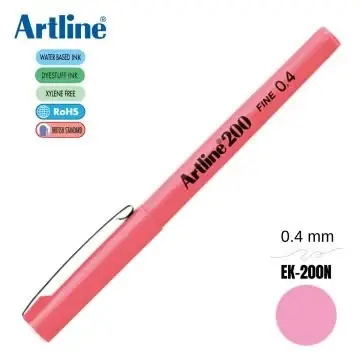 Artline Fineliner 0.4 Mm Pembe EK-200N - 1