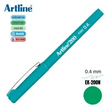 Artline Fineliner 0.4 Mm Turkuaz EK-200N - 1