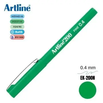 Artline Fineliner 0.4 Mm Yeşil EK-200N - 1