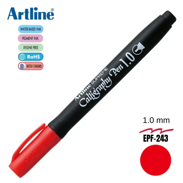 Artline Kaligrafi Kalemi Supreme1.0 1,0 MM Kırmızı - 1