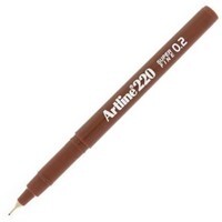 Artline Super Fine Keçe İnce Uçlu 0.2 Mm Kahve 220N - Artline