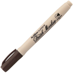 Artline Supreme Brush Marker Dark Brown Adet - Artline