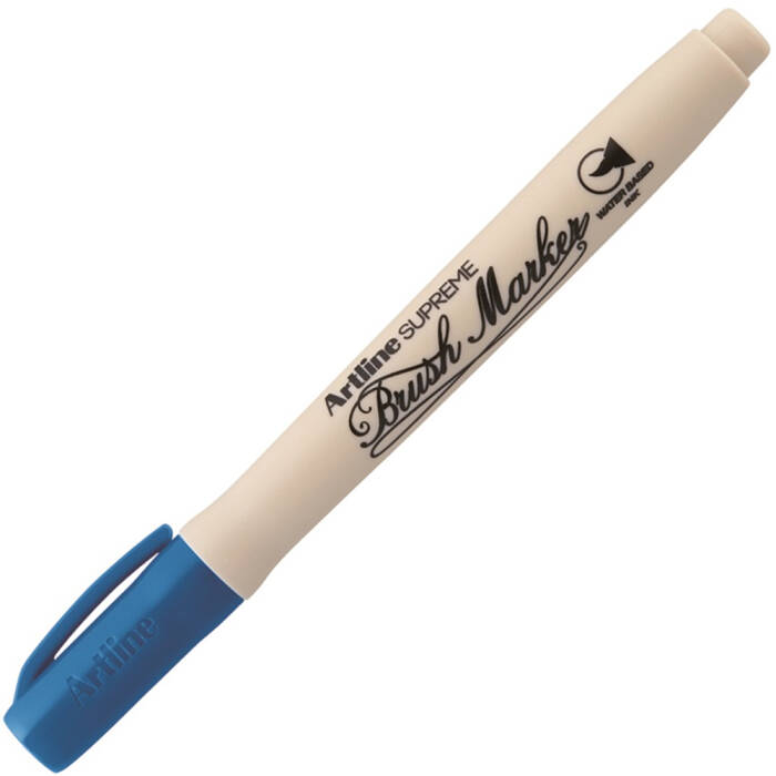 Artline Supreme Brush Marker Esnek Fırça Royal Mavi - 1