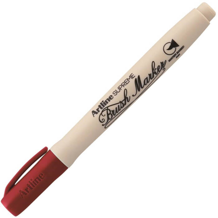 Artline Supreme Brush Marker Fırça Koyu Kırmızı - 1