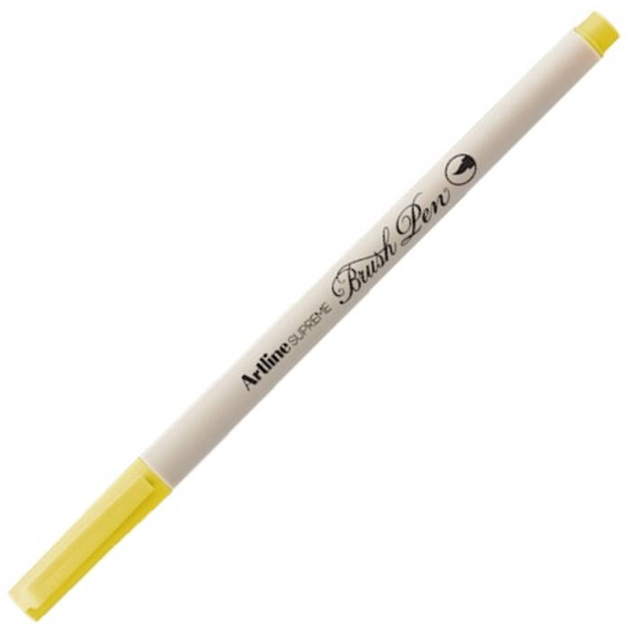 Artline Supreme Brush Uçlu Kalem Fosforlu Sarı - 1