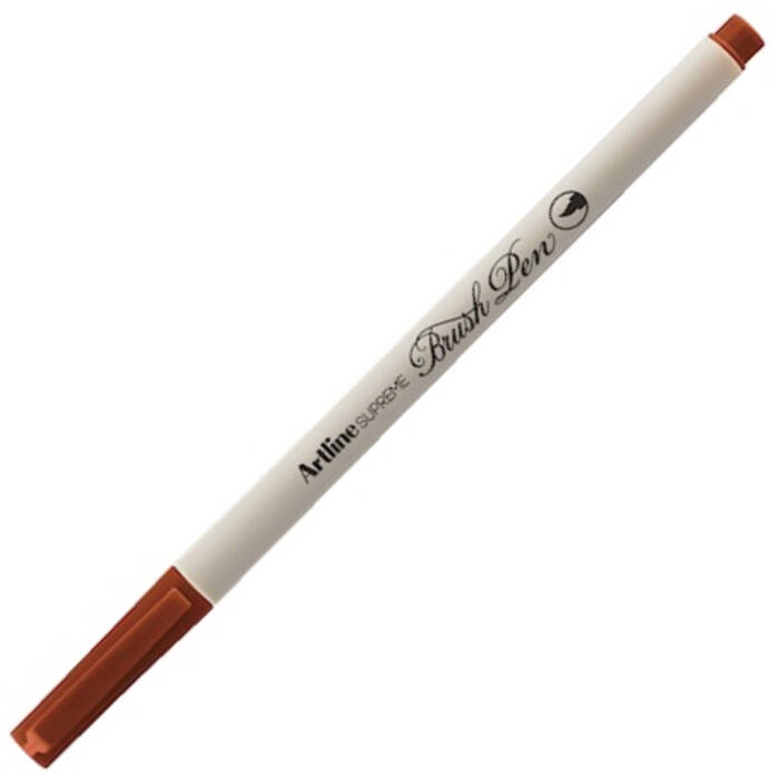 Artline Supreme Brush Uçlu Kalem Kahverengi - 1