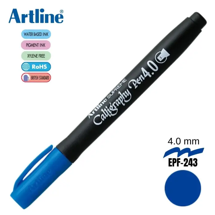 Artline Supreme Calligraphy Pen 4.0 Uç:4,0 mm Mavi - 1