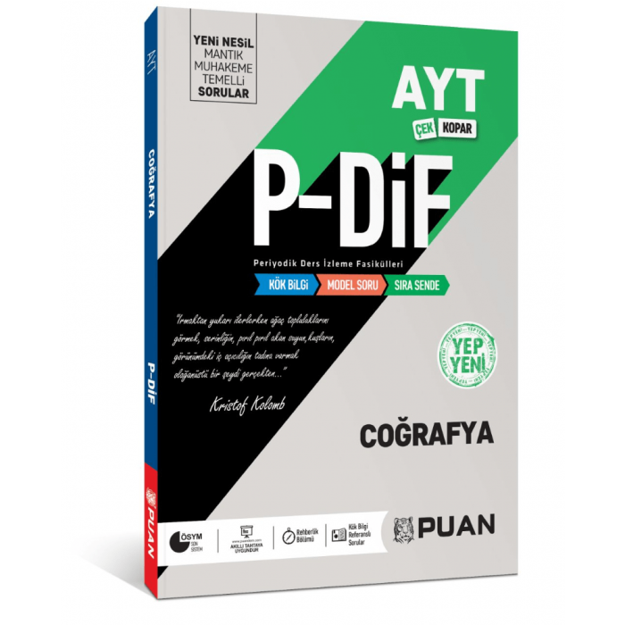 AYT Coğrafya PDİF Konu Anlatım Fasikülleri Puan Yayınları - 1