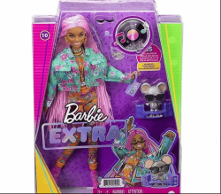 Barbie Extra - Pembe Örgü Saçlı Bebek GXF09 - Mattel