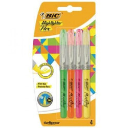 Bic Fosforlu Kalem Markıng Highlıghter Flex 4 LÜ 946041 - Bic