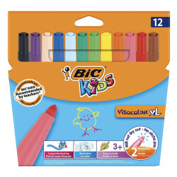 Bic Keçeli Boya Kalemi Visa Xl Jumbo 12 Lİ 8922231 - Bic