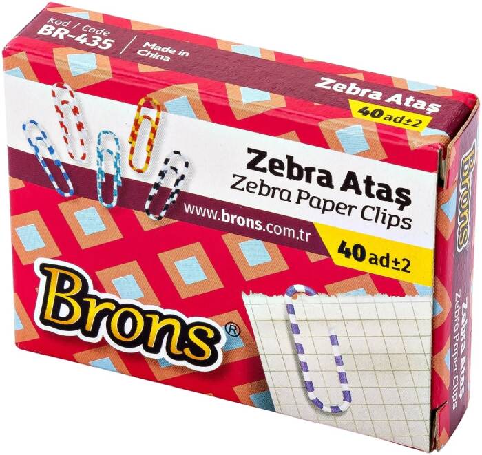 Brons Ataş Zebra Renkli 40 LI BR-435 - 1