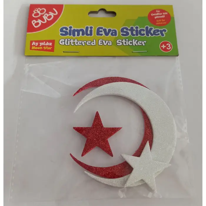 Bu-Bu Simli Eva Sitcker Ay Yıldız STS047 - 1