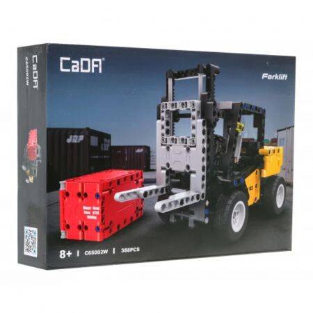 CaDA Model Forklift Truck 388 Pieces (Unassembled Brick Build Kit) - C65002W - 1