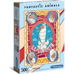 Clementoni 500 Parça Fantastic Animals Yetişkin Puzzle - Llamaste - Clementoni