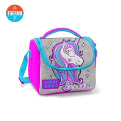 Coral High Kids Pembe Gümüş Unicorn Desenli Thermo Beslenme Çantası 11836 - 1