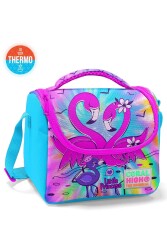 Coral High Kids Mavi Pembe Flamingo Desenli Thermo Beslenme Çantası 11730 - Coral High