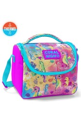 Coral High Kids Pembe Rengarenk Denizatı Desenli Thermo Beslenme Çantası 11825 - Coral High