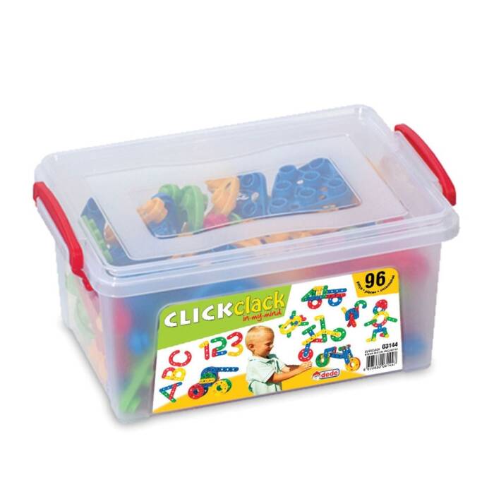 Dede Oyuncak Click Clack Puzzle Küçük Box 96 Parça - 2