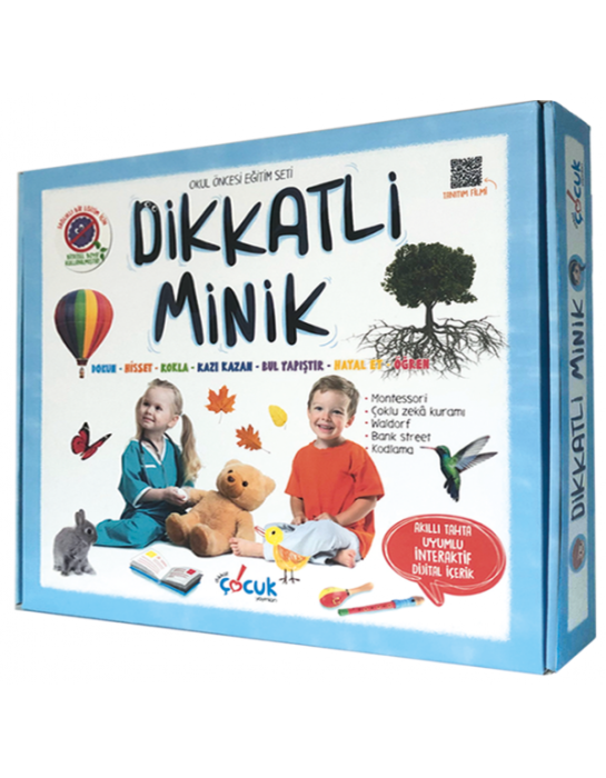 Dikkatli Minik Okul Öncesi Eğitim Seti Dikkat Çocuk Yayınları - 1