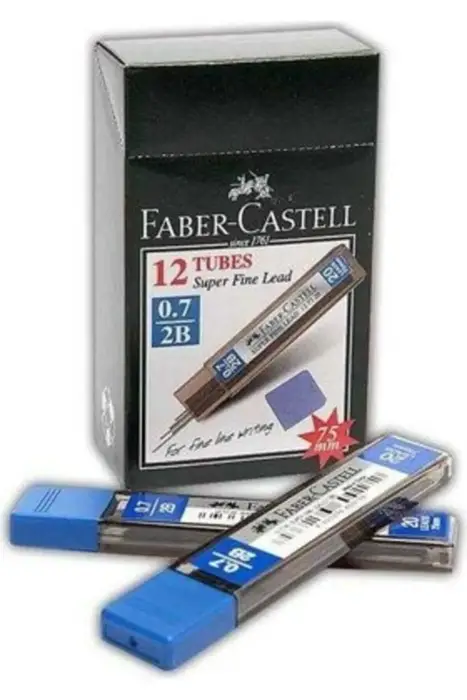 Faber-Castell Super Fine 2B 0.7 mm 12'li Kalem Ucu - 1