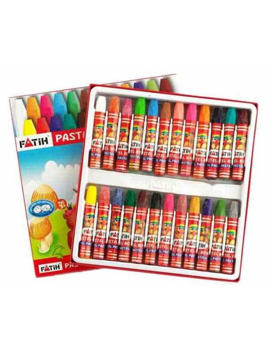 Fatih Pastel Boya Karton Kutu Köşeli 24 Renk 50340 - 1