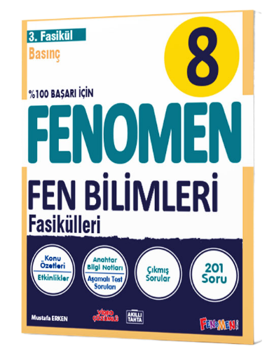 Fenomen 8. Sınıf Fen Bilimleri 3. Fasikül (Basınç) Fenomen Okul Yayınları - 1