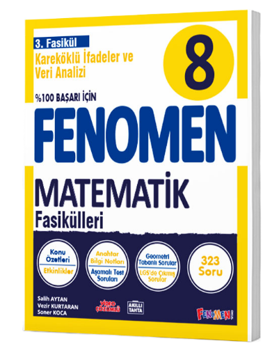 Fenomen 8 Matematik 3.Fasikül (Kareköklü İfadeler ve Veri Analizi) - 1