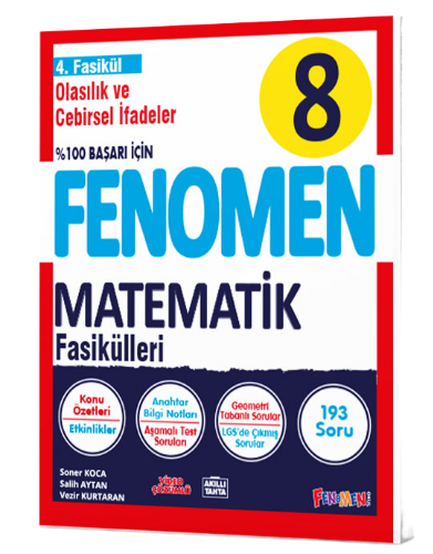 Fenomen 8 Matematik 4.Fasikül (Olasılık ve Cebirsel İfadeler) - 1