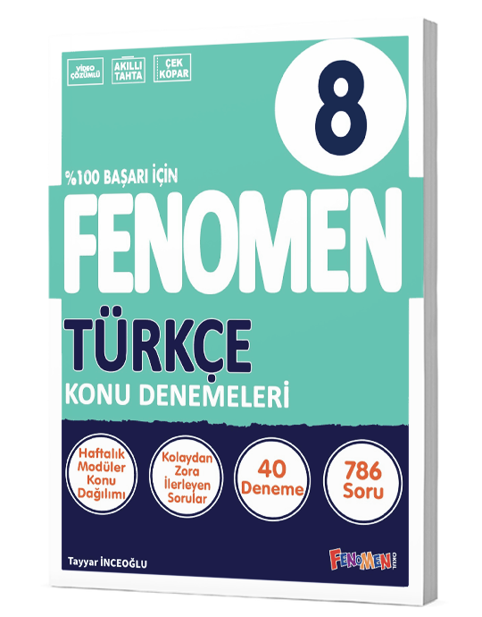 Fenomen 8.sınıf Türkçe Konu Denemeleri 40 Deneme - 1