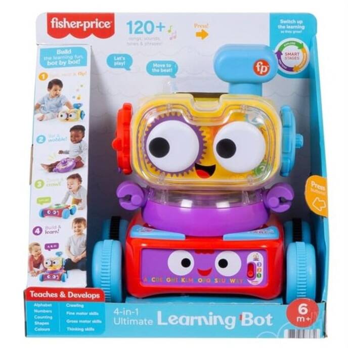 Fisher Price 4'ü 1 Arada Eğlenceli Robot (Türkçe-İngilizce) - 1