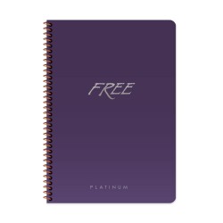 Free Platinum A4 80 Yaprak Çizgili Plastik Kapak Defter Keskin Color - Keskin Color