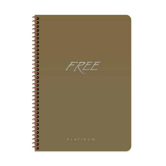 Free Platinum A4 80 Yaprak Çizgili Plastik Kapak Defter Keskin Color - 2