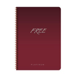 Free Platinum A4 80 Yaprak Çizgili Plastik Kapak Defter Keskin Color - 3