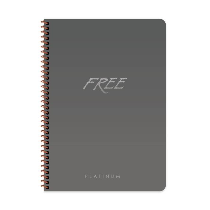 Free Platinum A4 80 Yaprak Çizgili Plastik Kapak Defter Keskin Color - 5