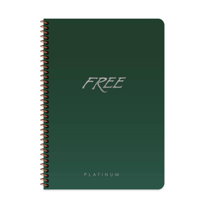 Free Platinum A4 80 Yaprak Çizgili Plastik Kapak Defter Keskin Color - 6