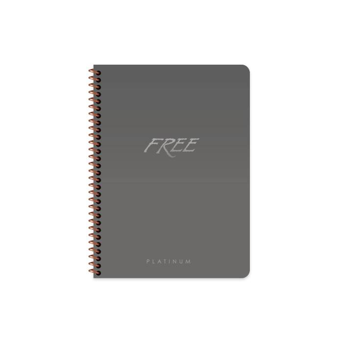 Free Platinum A5 80 Yaprak Çizgili Plastik Kapak Defter Keskin Color - 1