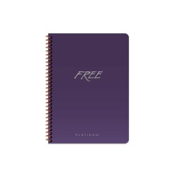 Free Platinum A5 80 Yaprak Çizgili Plastik Kapak Defter Keskin Color - 6